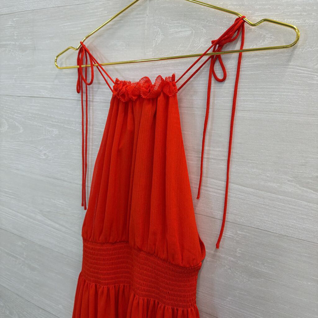 Banana Republic Red High Neck Dress Extra Small