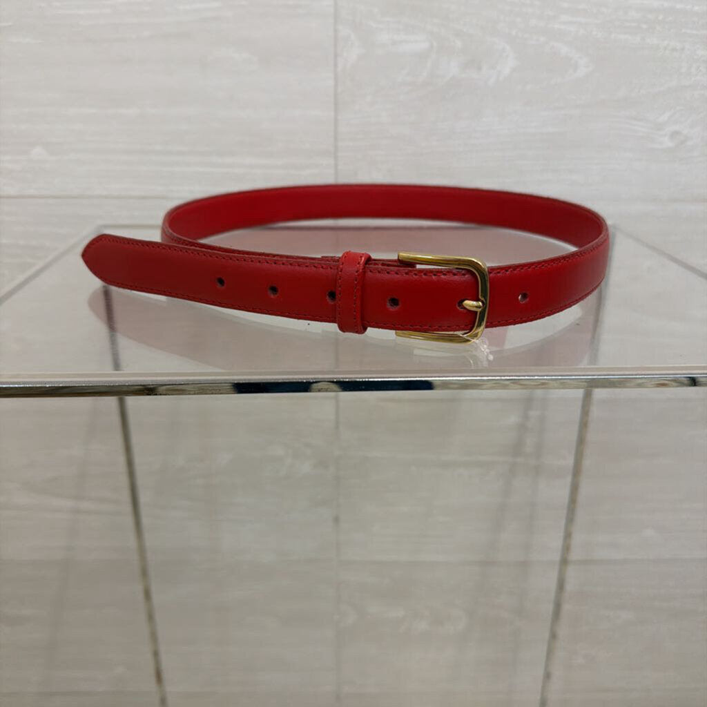 Red Leather Belt Small