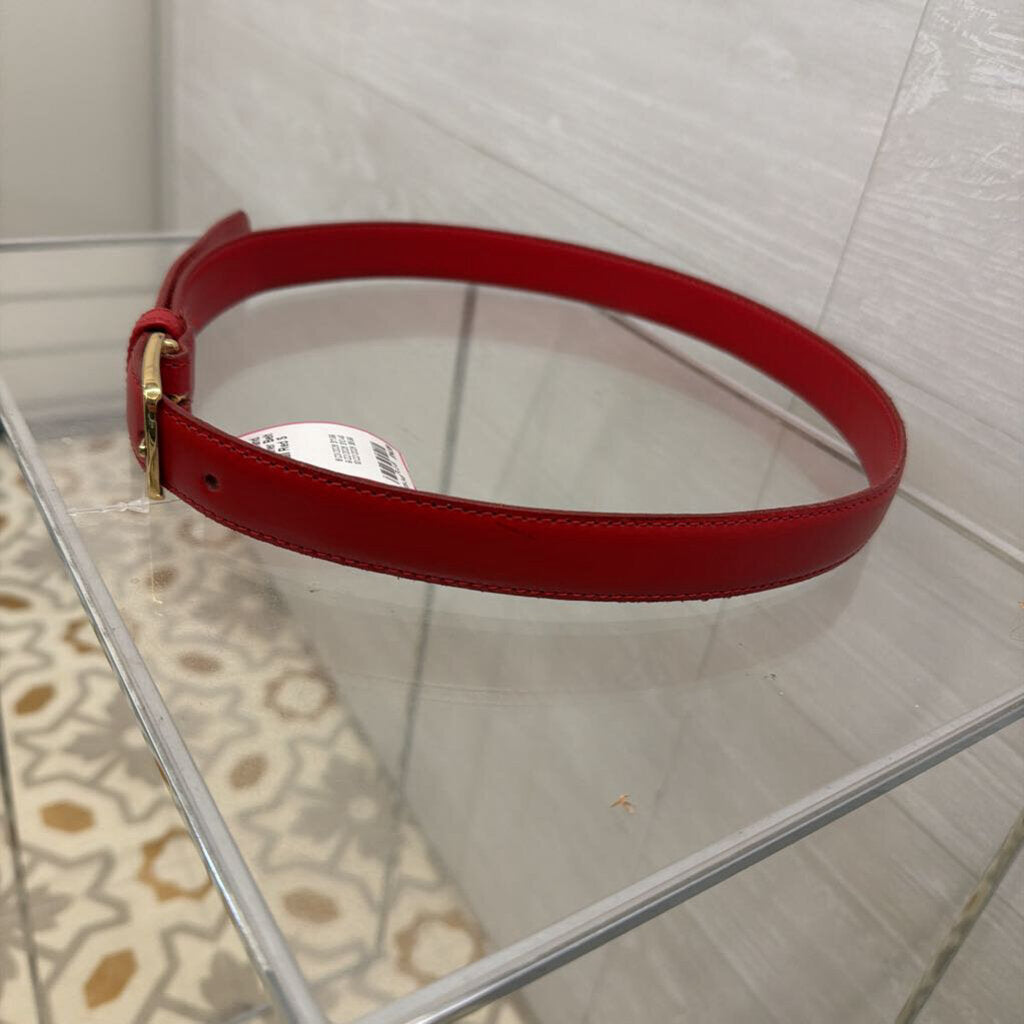 Red Leather Belt Small