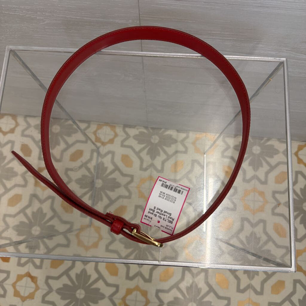 Red Leather Belt Small