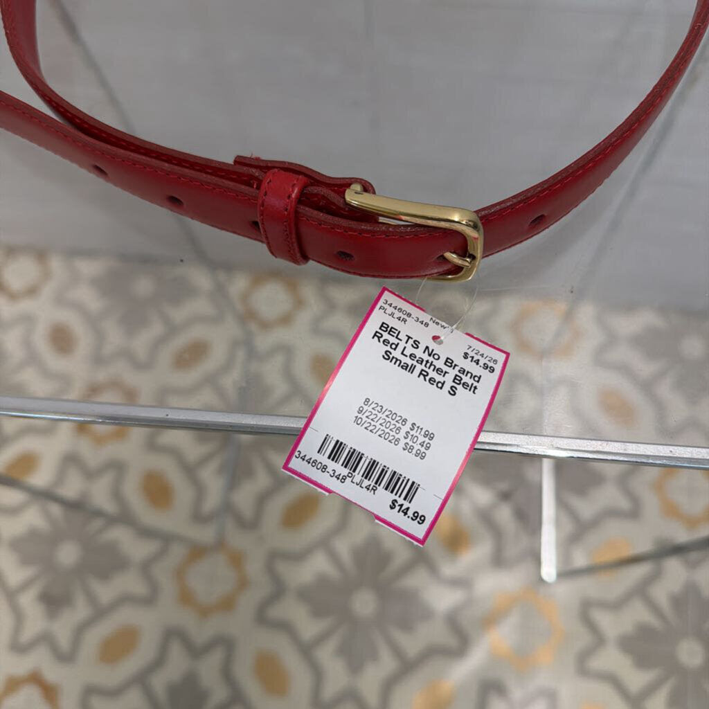 Red Leather Belt Small
