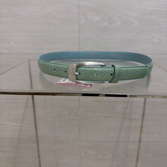 The Ritz Blue Snakeskin Leather Belt Medium