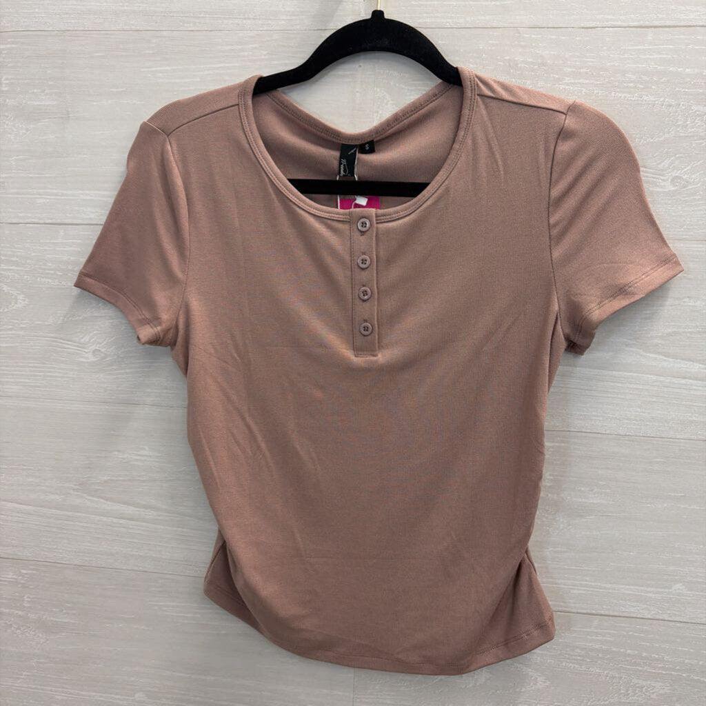 Trendy Queen Mauve Short Sleeve Top/ Pants Lounge Set Small