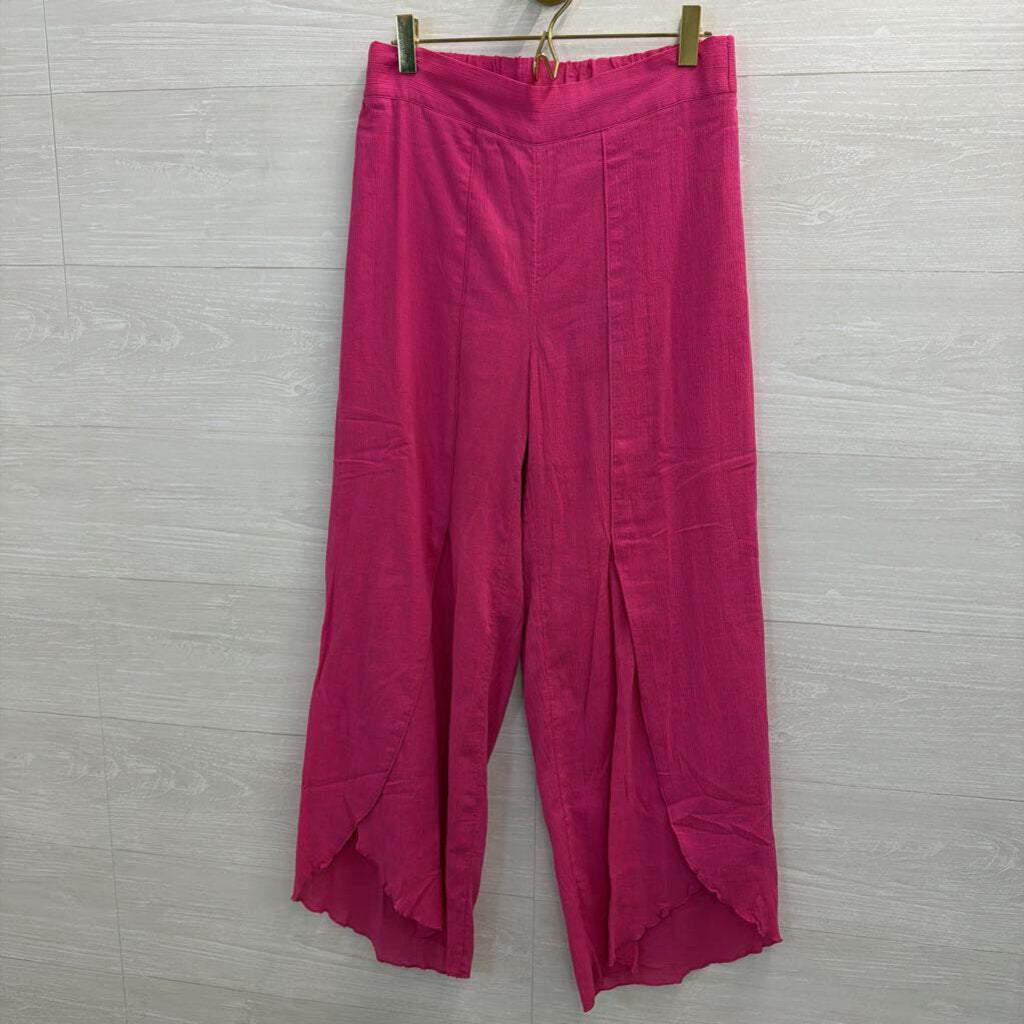 Soft Surroundings Pink Wide Leg Pull On Pants Extra Small