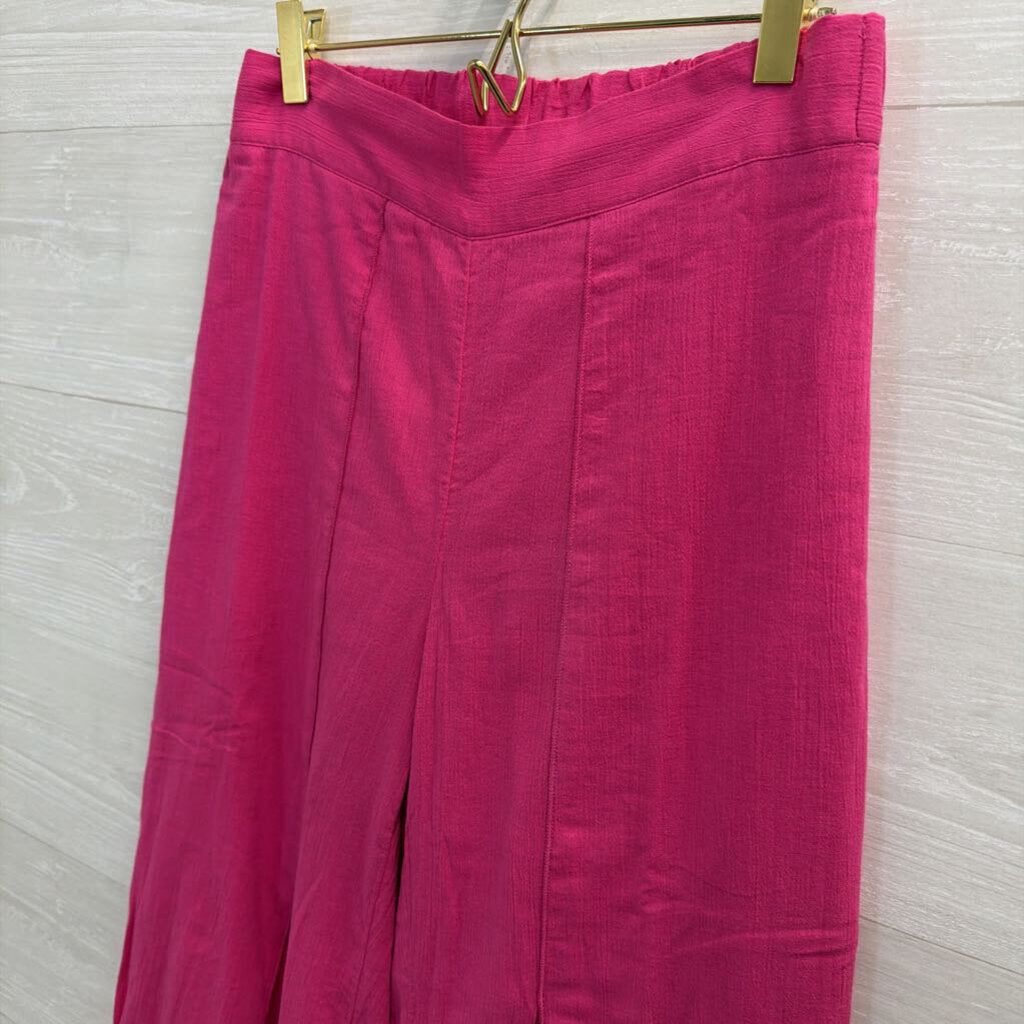 Soft Surroundings Pink Wide Leg Pull On Pants Extra Small