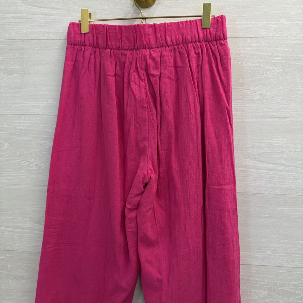 Soft Surroundings Pink Wide Leg Pull On Pants Extra Small