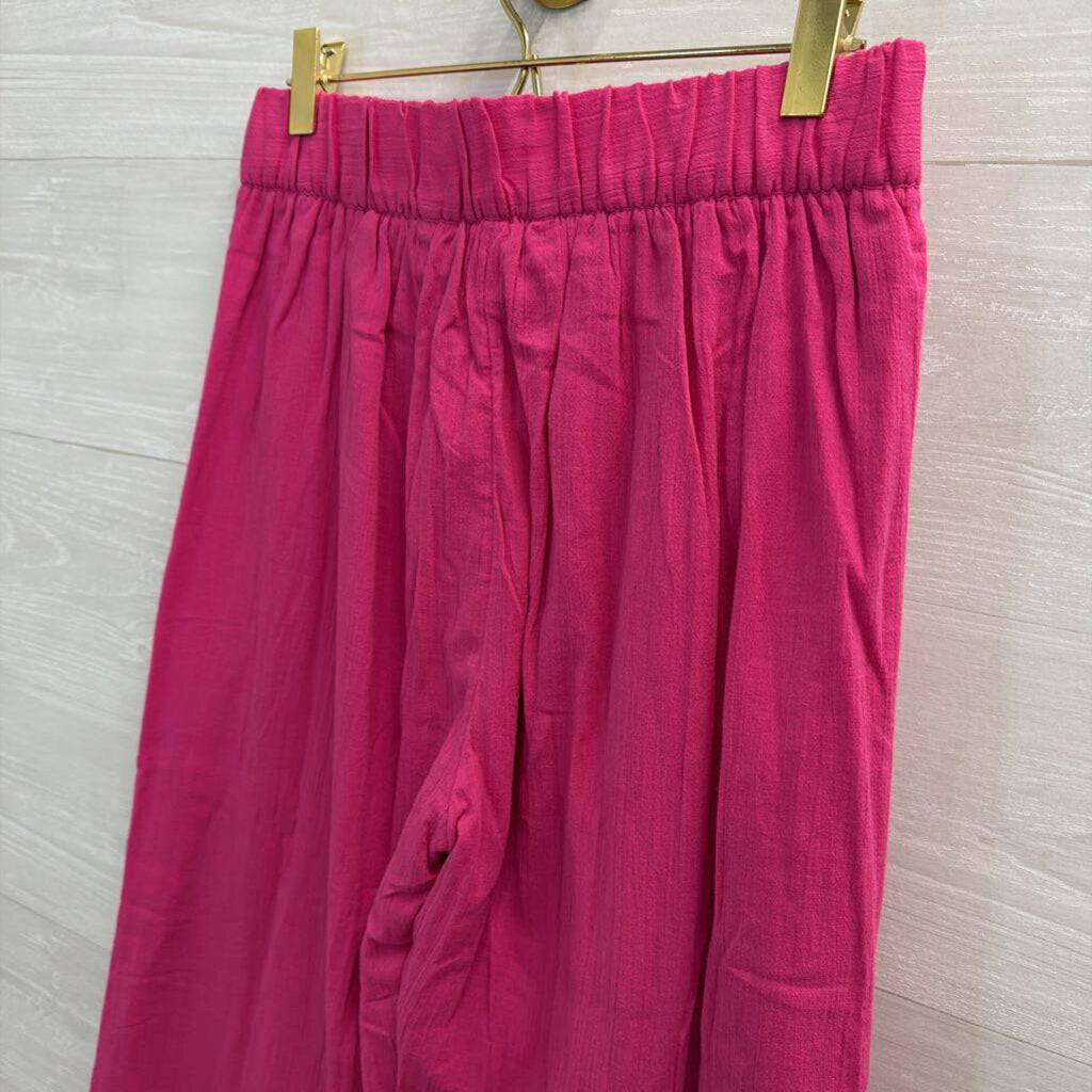 Soft Surroundings Pink Wide Leg Pull On Pants Extra Small