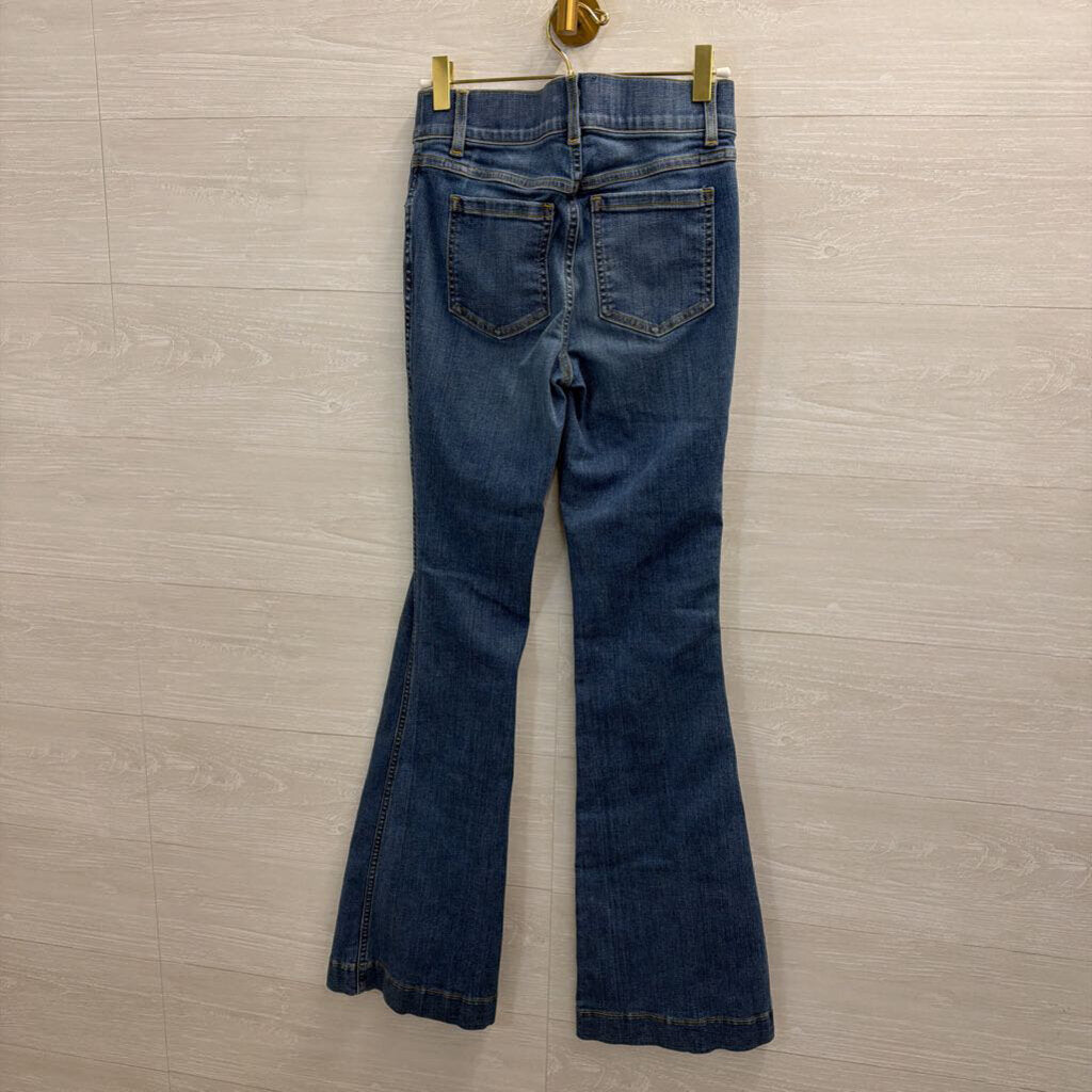 Spanx Medium Wash Flare Leg Pull On Jeans Extra Small