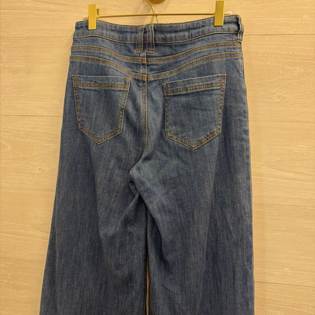 Pilcro Dark Wash Wide Leg Jeans 26