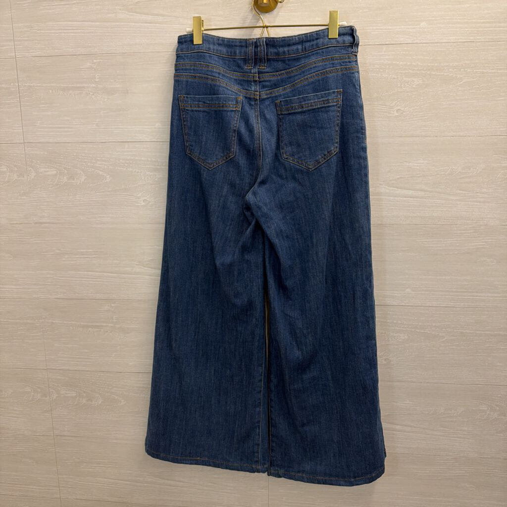 Pilcro Dark Wash Wide Leg Jeans 26