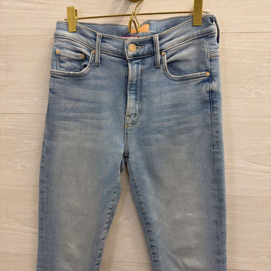Mother Light Wash The Insider Crop Step Fray Jeans 24