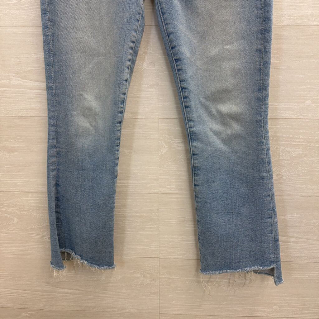 Mother Light Wash The Insider Crop Step Fray Jeans 24