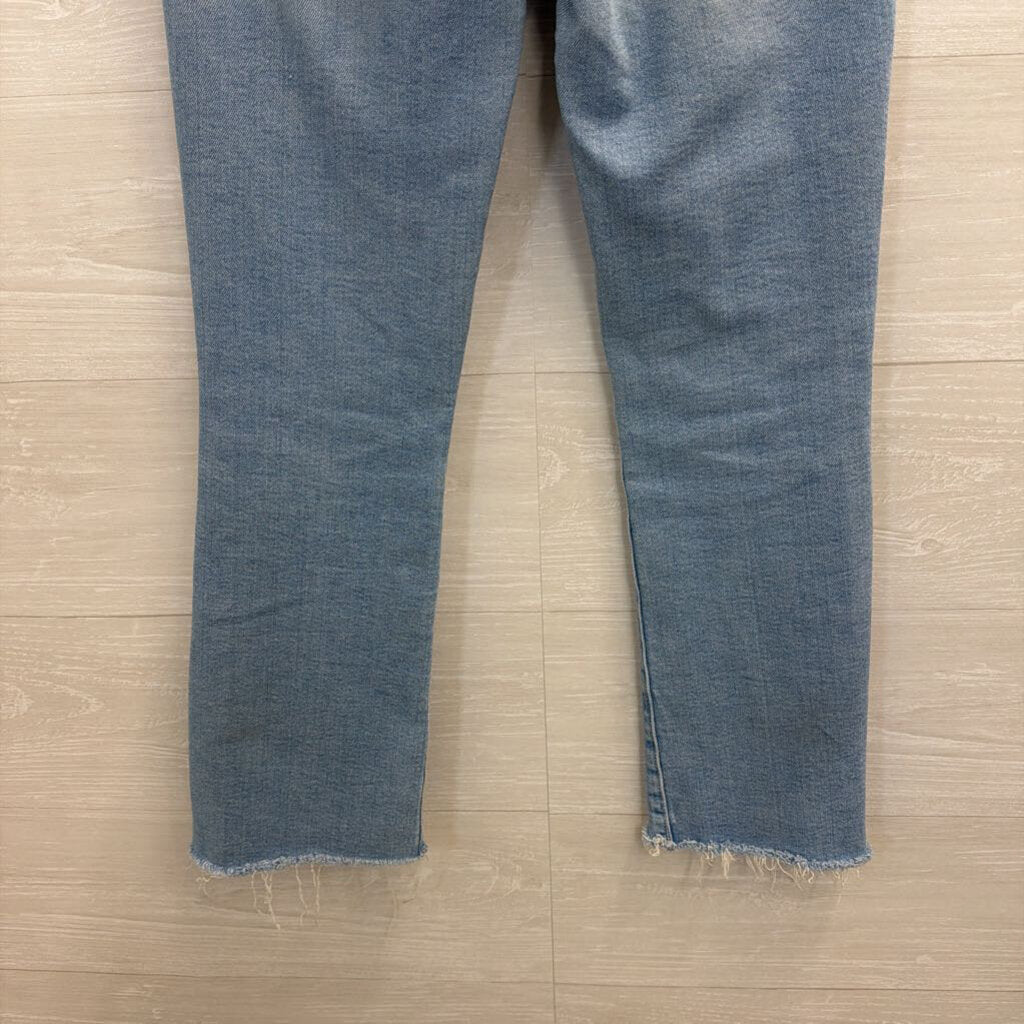 Mother Light Wash The Insider Crop Step Fray Jeans 24
