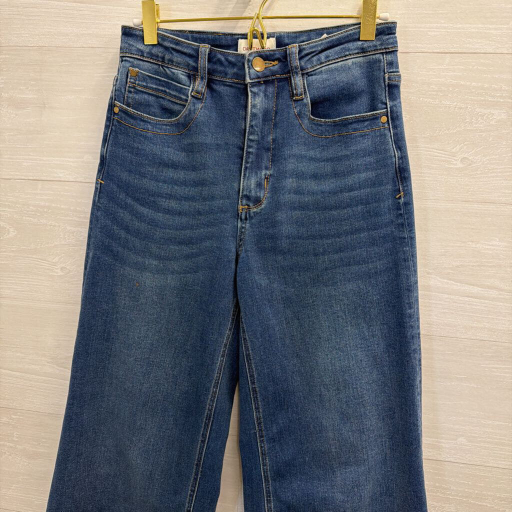 Driftwood Dark Wash Martha Wide Leg Jeans 25