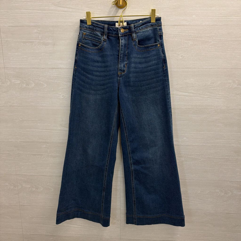 Driftwood Dark Wash Martha Wide Leg Jeans 25