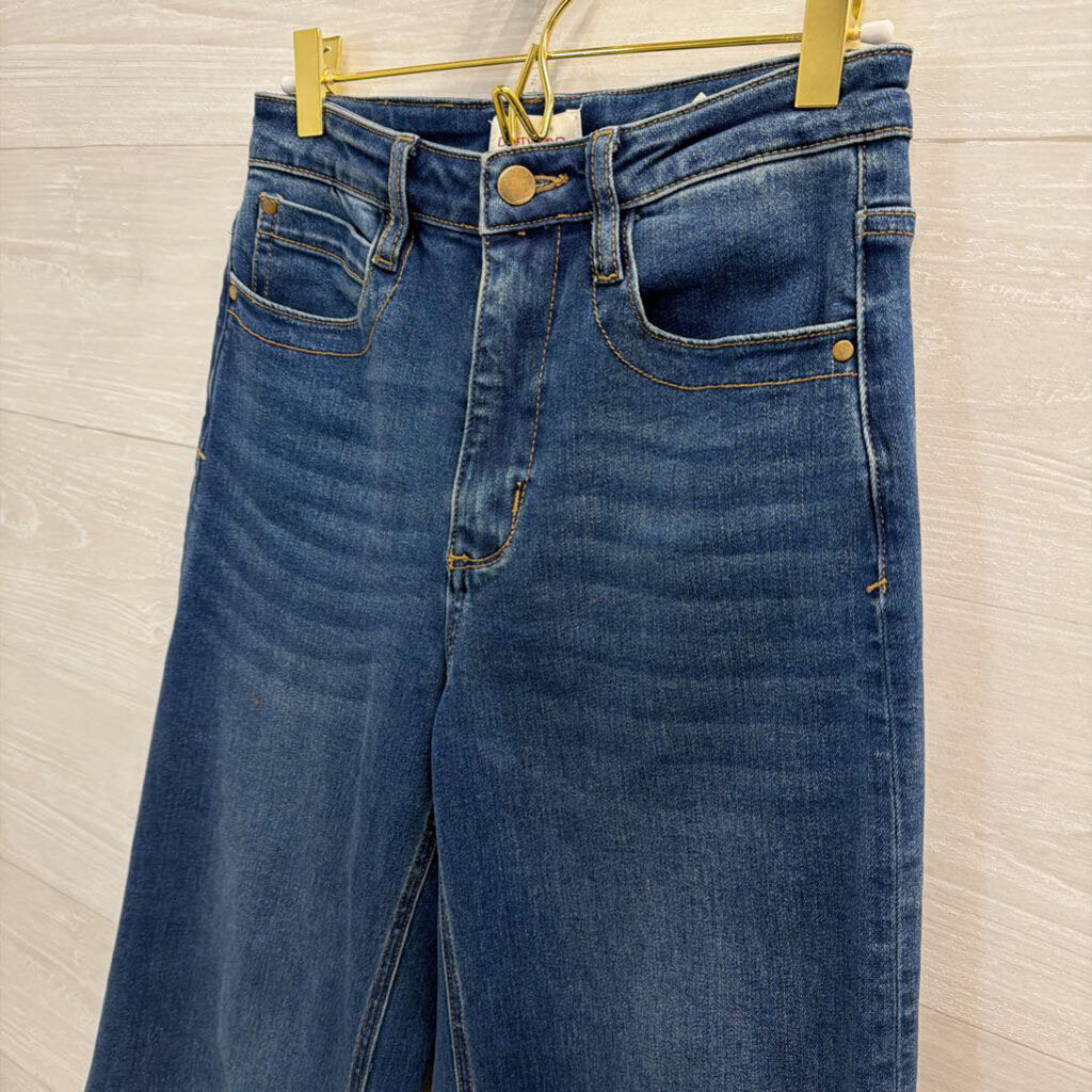 Driftwood Dark Wash Martha Wide Leg Jeans 25