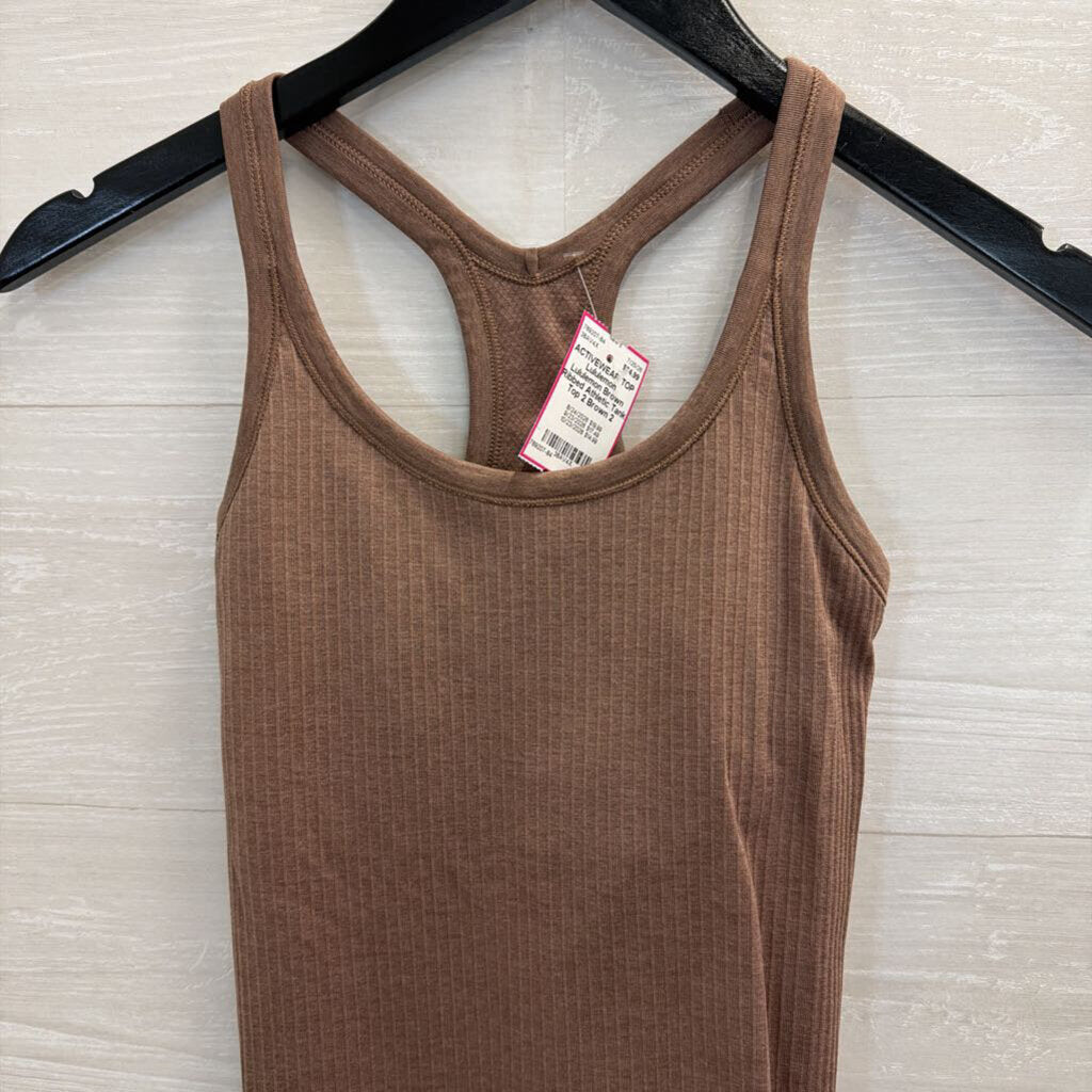 Lululemon Brown Ribbed Athletic Tank Top 2