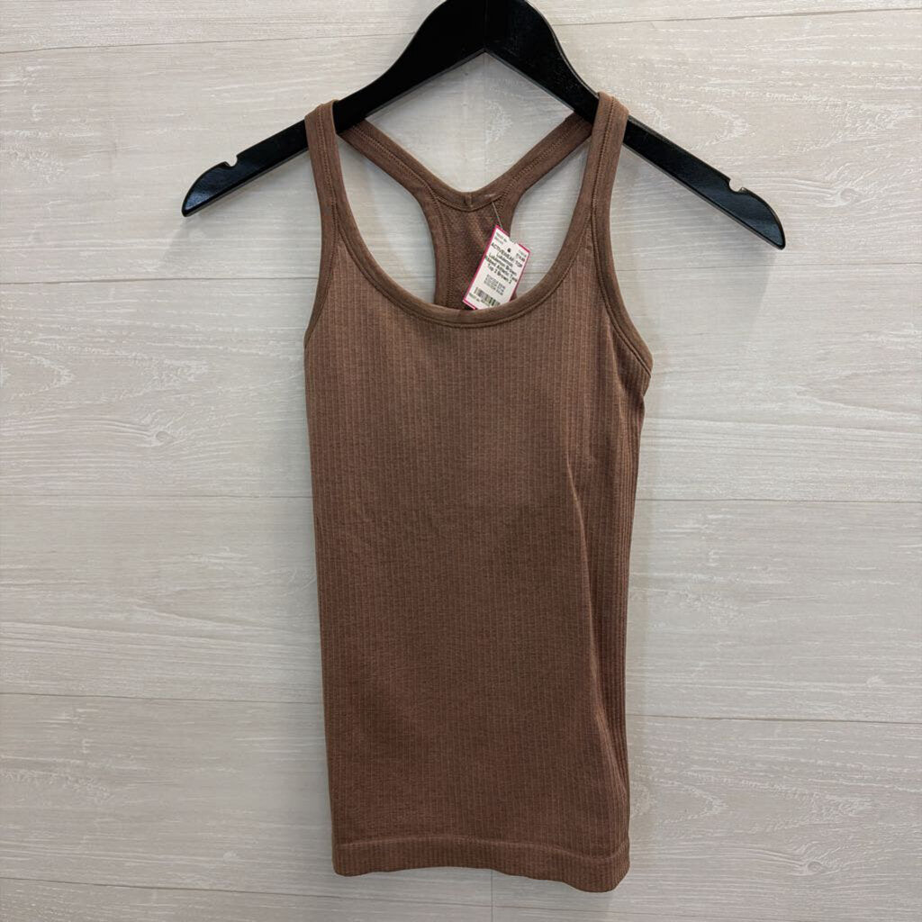 Lululemon Brown Ribbed Athletic Tank Top 2