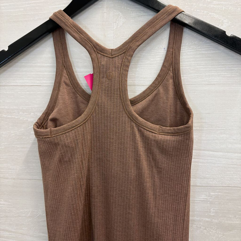 Lululemon Brown Ribbed Athletic Tank Top 2