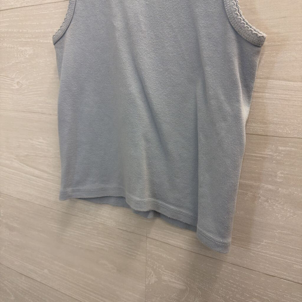 John Galt Blue Cropped Tank Top Small