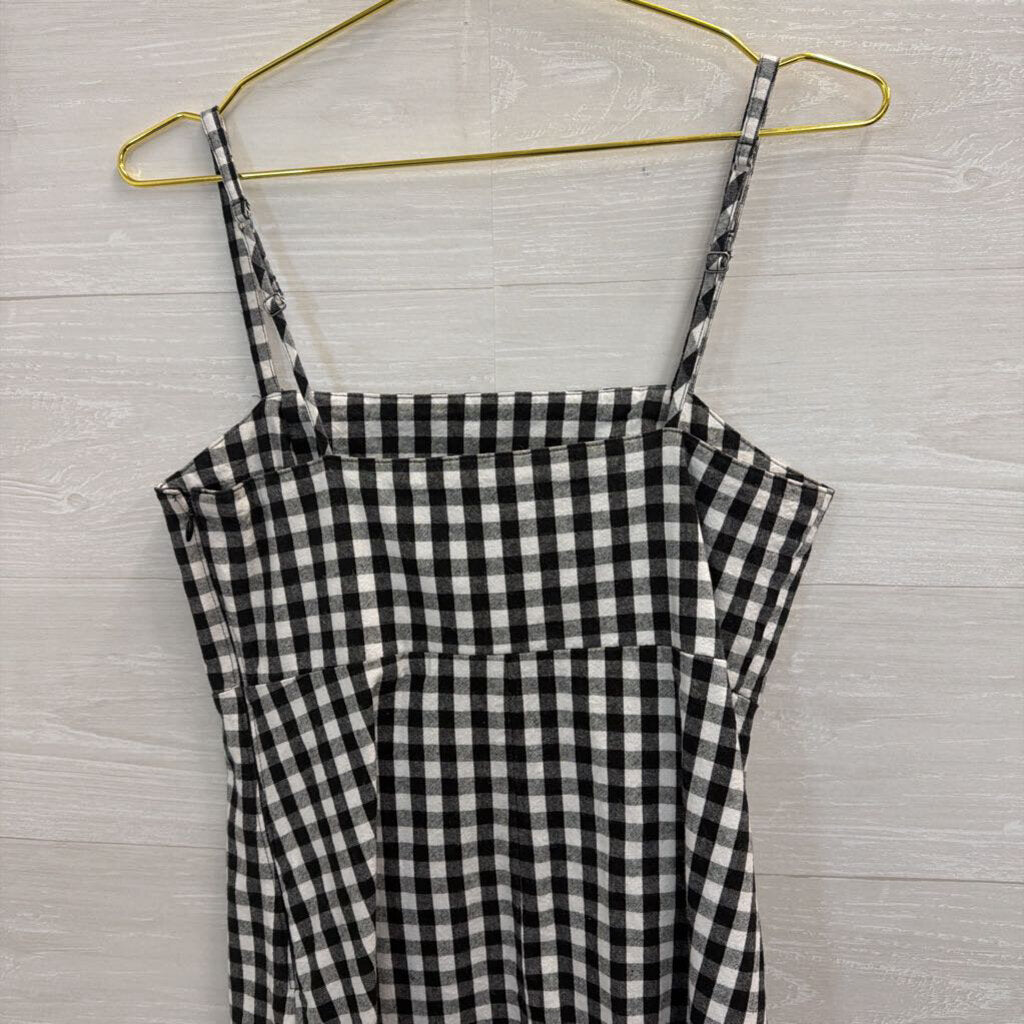 Hollister Black/ White Gingham Dress Medium