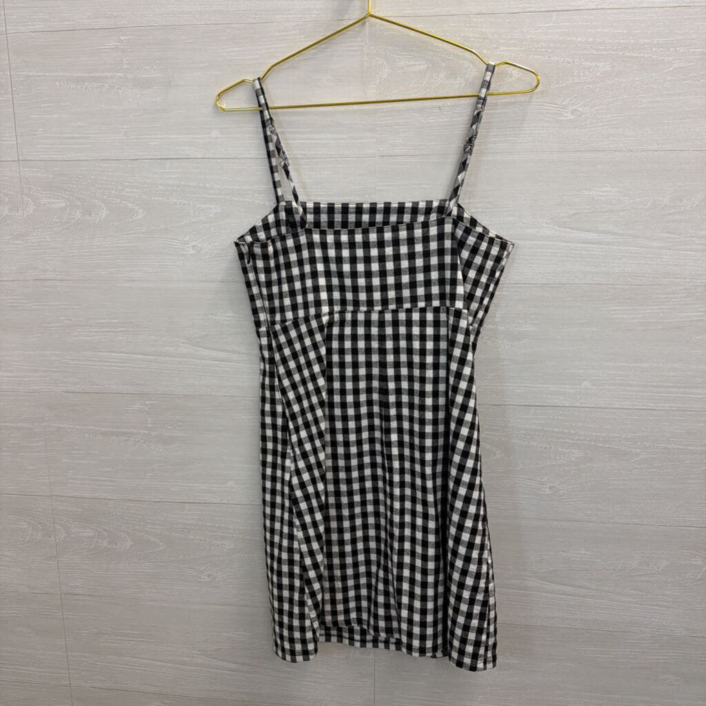 Hollister Black/ White Gingham Dress Medium
