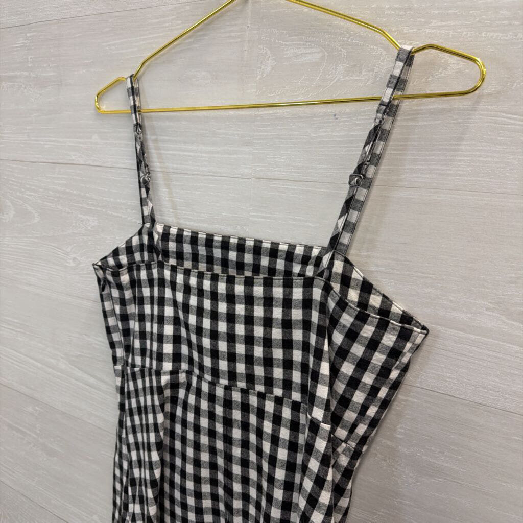 Hollister Black/ White Gingham Dress Medium