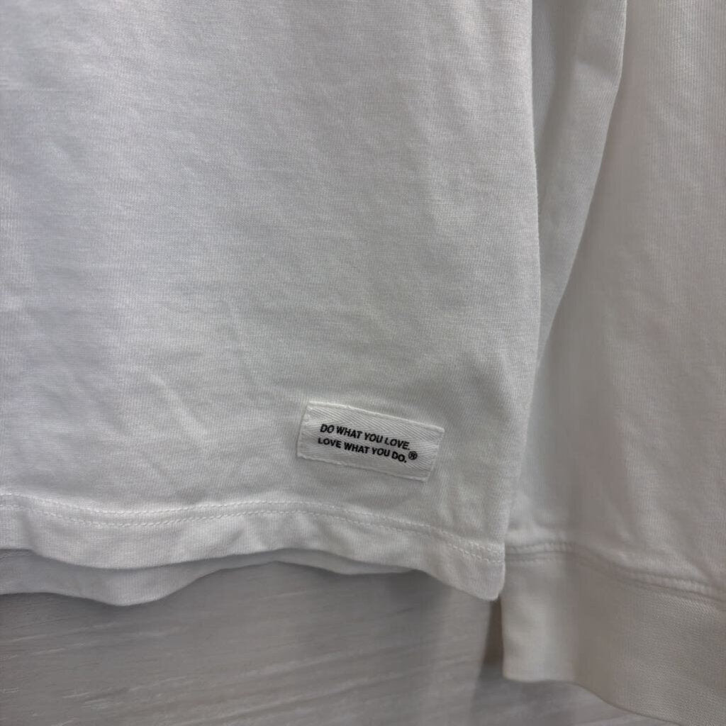 Life Is Good White Long Sleeve Top Medium