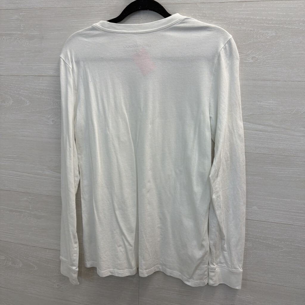 Life Is Good White Long Sleeve Top Medium