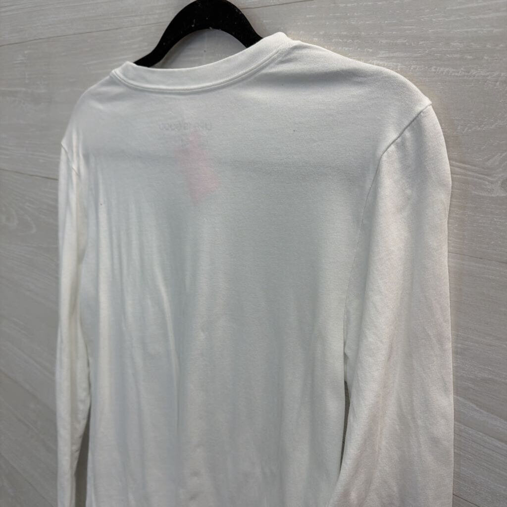 Life Is Good White Long Sleeve Top Medium