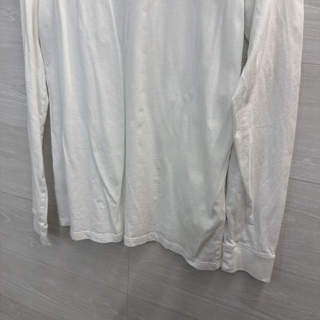 Life Is Good White Long Sleeve Top Medium