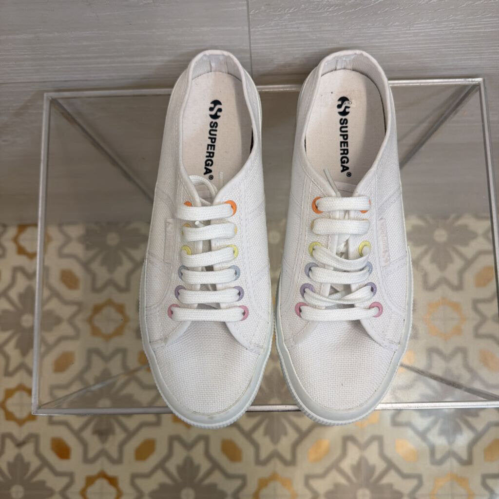 Superga White/ Multi 2402 Mule Sneakers 39