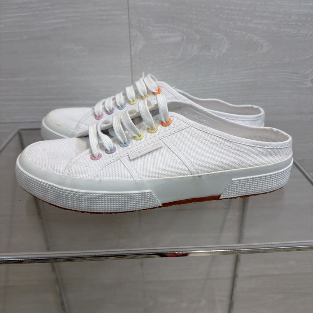 Superga White/ Multi 2402 Mule Sneakers 39