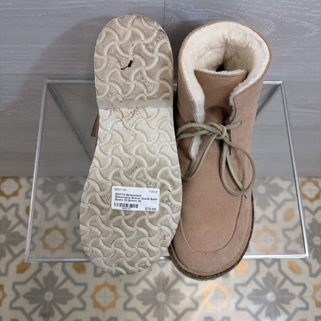 Birkenstock Brown Suede Bakki Boots 39