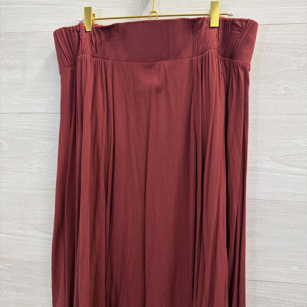 Torrid Burgundy Button Front Midi Skirt 0