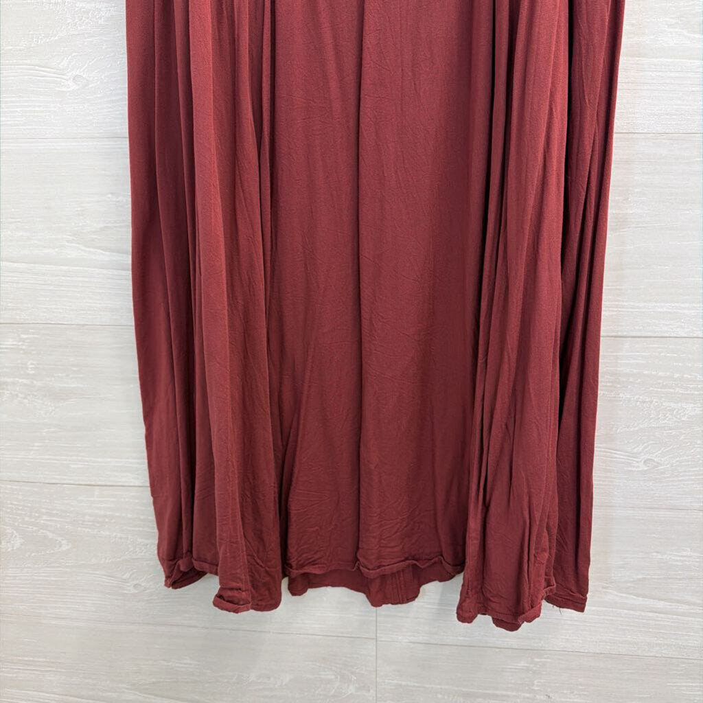 Torrid Burgundy Button Front Midi Skirt 0