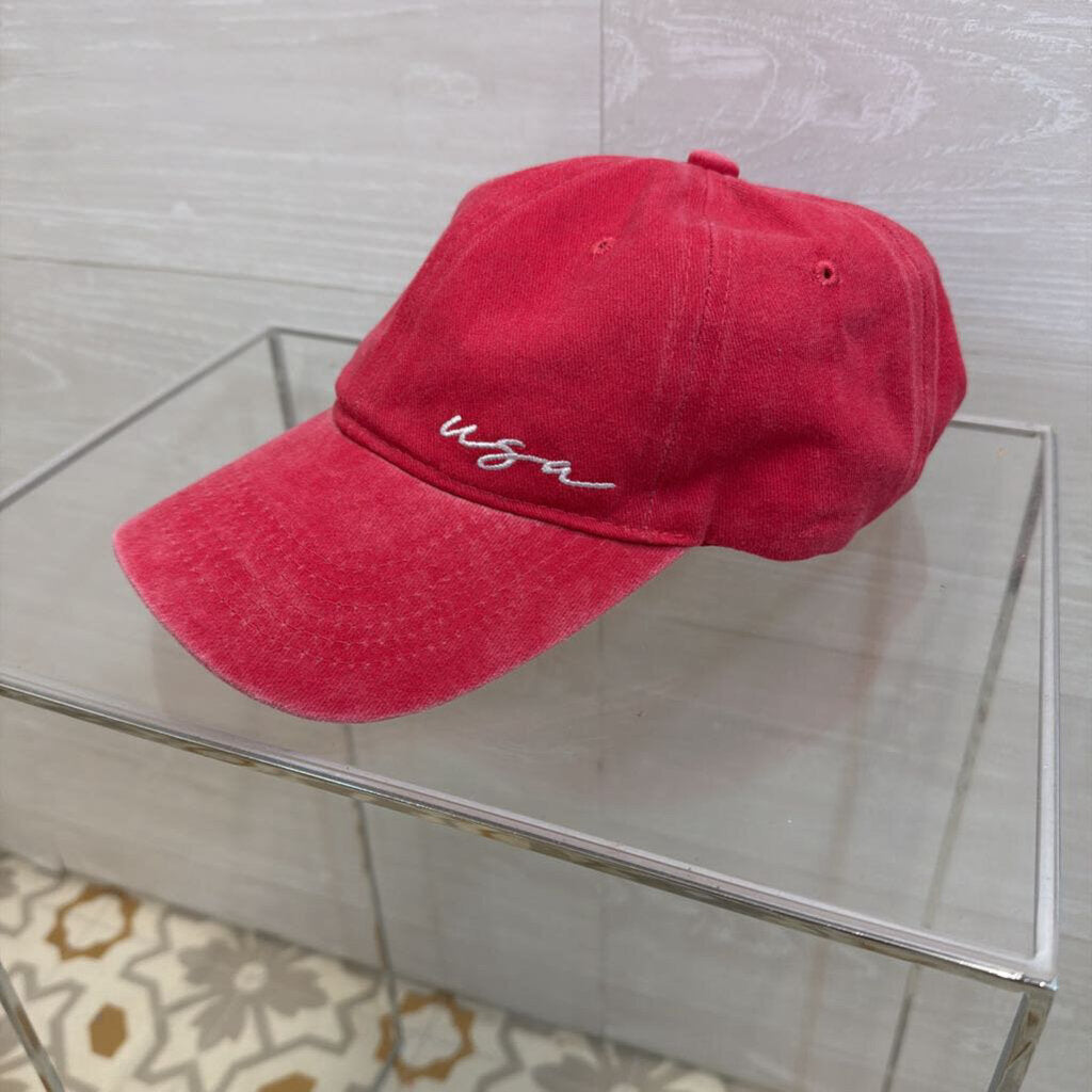 Red Embroidered USA Baseball Hat