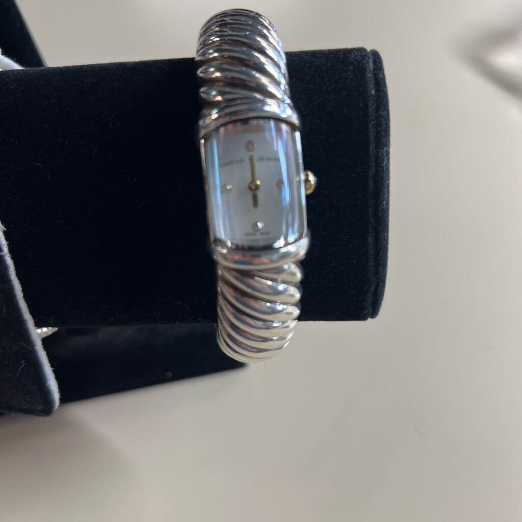 David Yurman Cable Cuff Mother of Pearl Diamond Watch