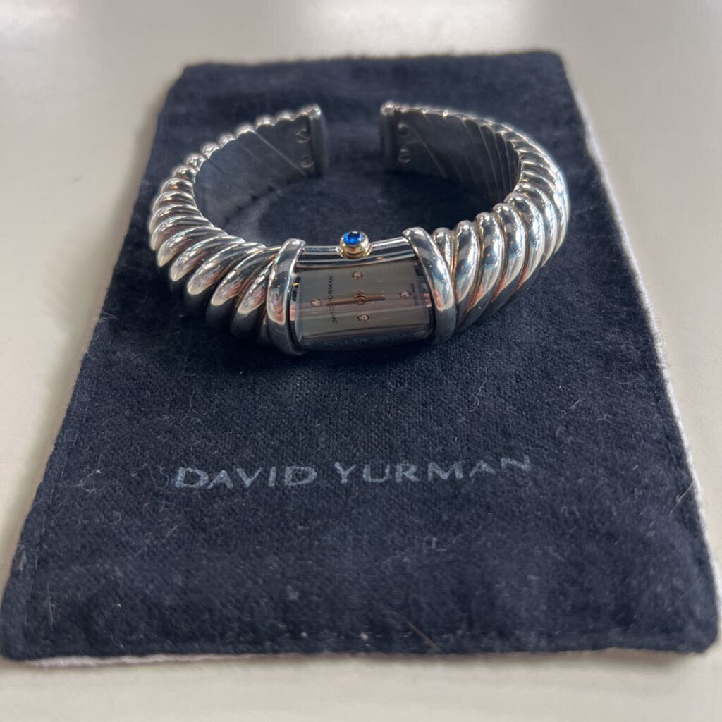 David Yurman Cable Cuff Mother of Pearl Diamond Watch