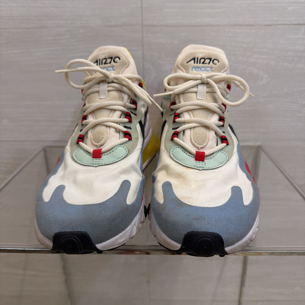 Nike White/ Multi Air Max 270 React Bauhaus Sneakers 9.5