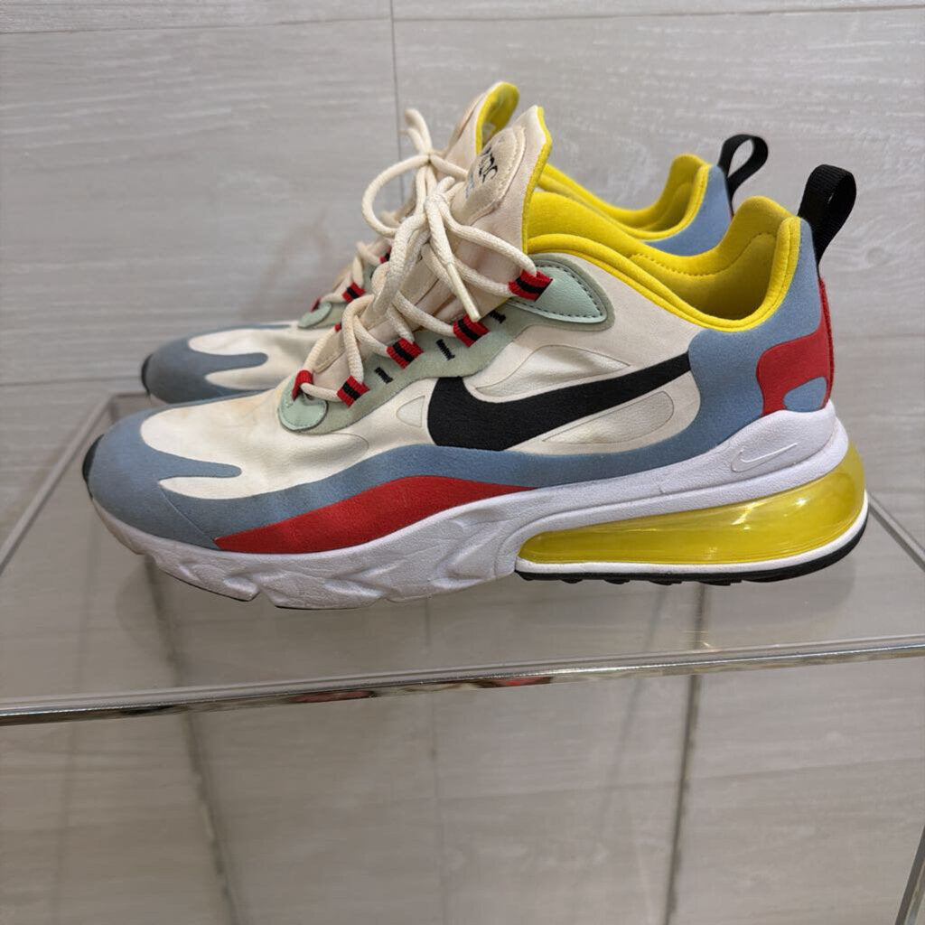 Nike White/ Multi Air Max 270 React Bauhaus Sneakers 9.5