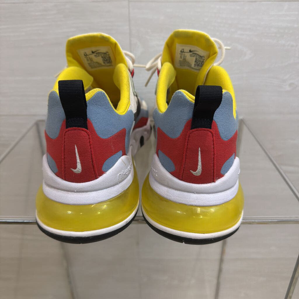 Nike White/ Multi Air Max 270 React Bauhaus Sneakers 9.5