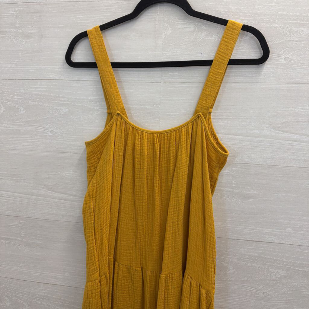 BB Dakota Yellow Textured Maxi Dress Small