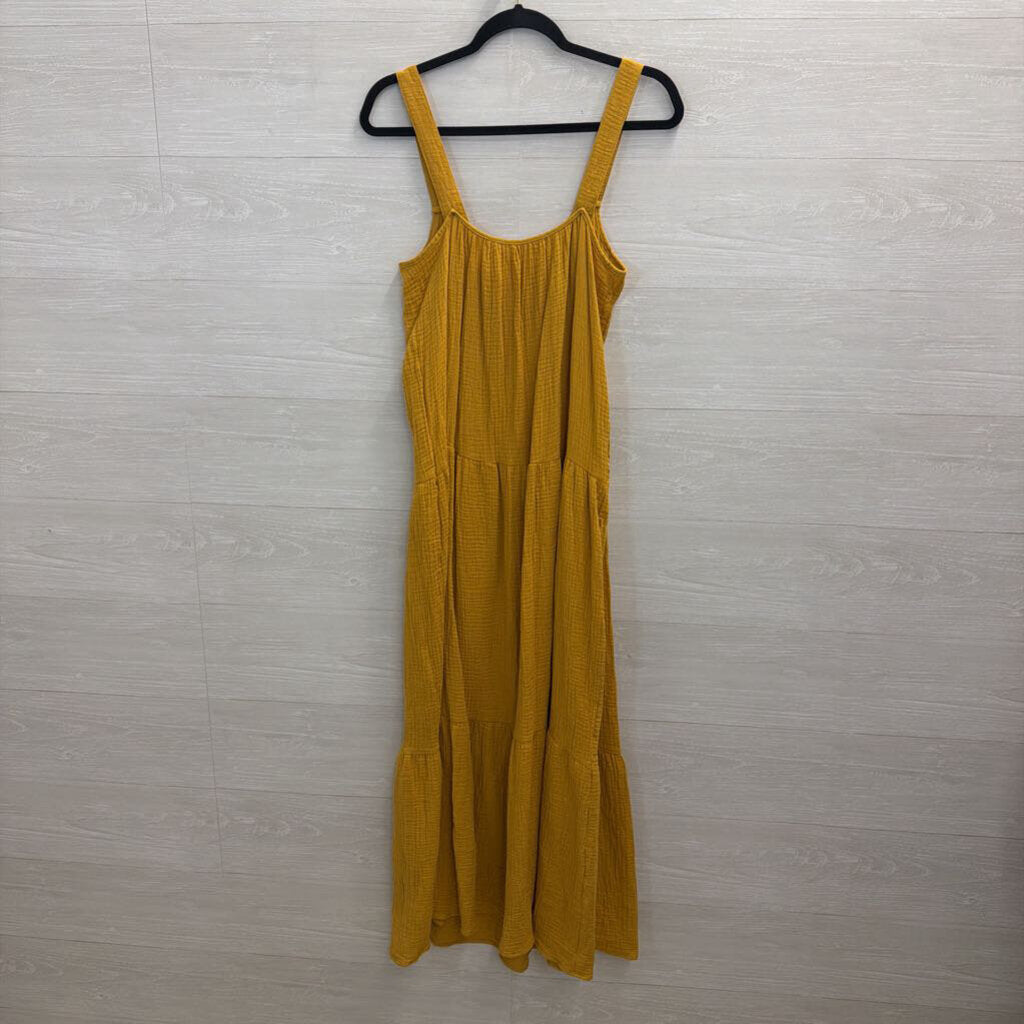 BB Dakota Yellow Textured Maxi Dress Small