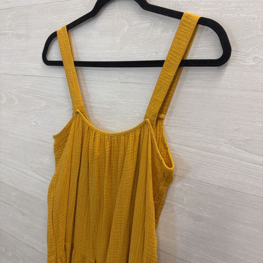 BB Dakota Yellow Textured Maxi Dress Small