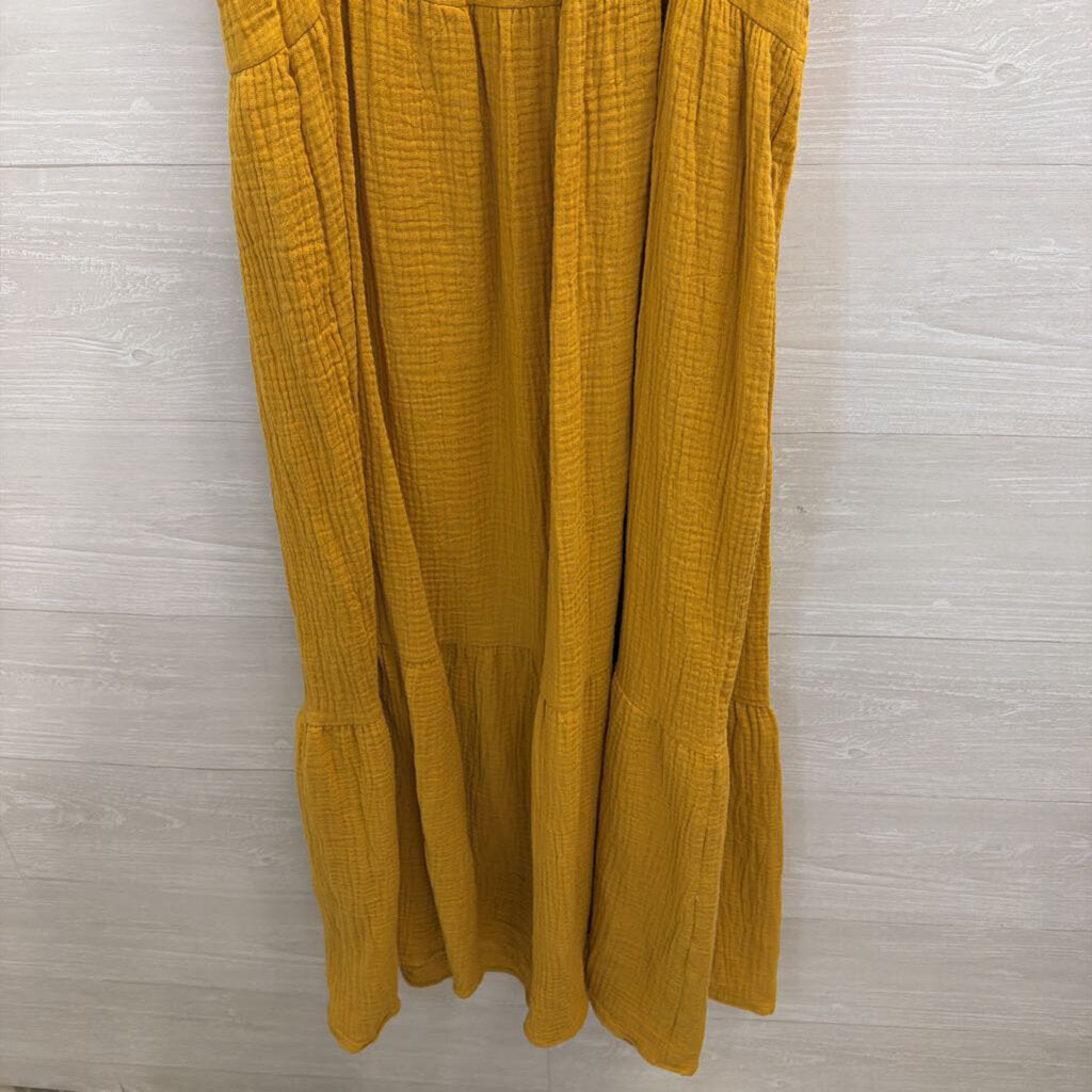 BB Dakota Yellow Textured Maxi Dress Small