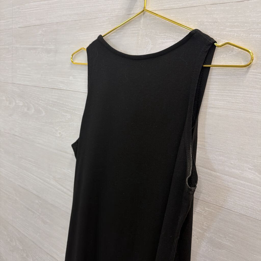 Black/ Brown Nashville Sleeveless V Neck Dress Medium