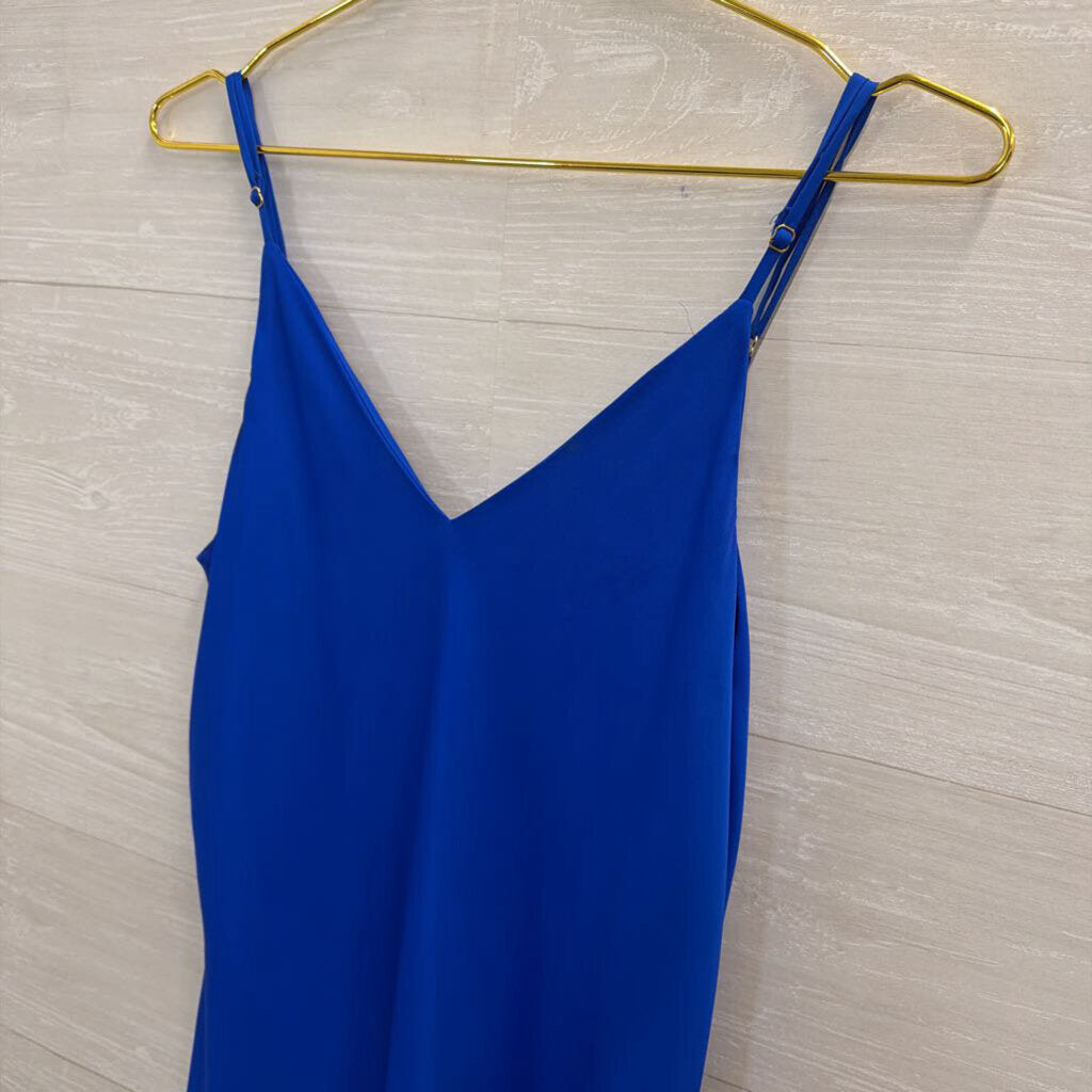 Amanda Uprichard Blue Sleeveless Maxi Dress Medium