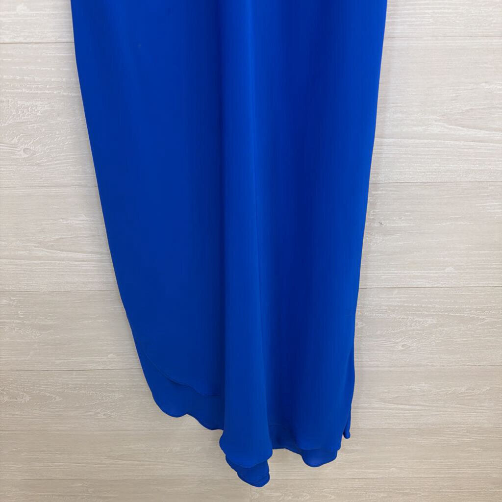 Amanda Uprichard Blue Sleeveless Maxi Dress Medium