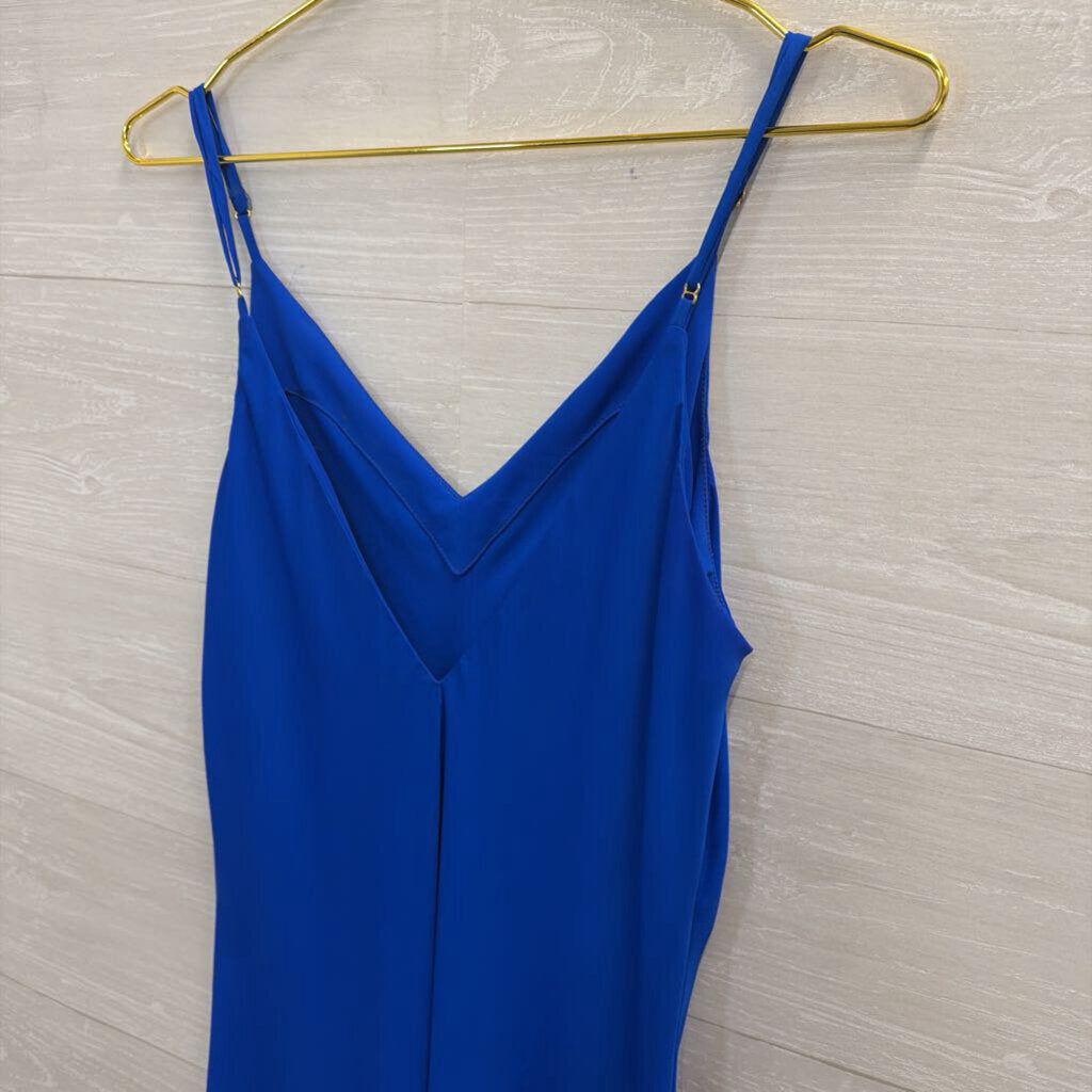 Amanda Uprichard Blue Sleeveless Maxi Dress Medium